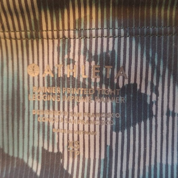 Athleta Leggings Rainier Printed Tight Spliced Floral Minimalistic XS - Picture 10 of 12